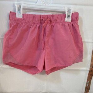 Abercrombie Active Girls Pink Sweat Shorts 11/12 Drawstring Lightweight Stretch